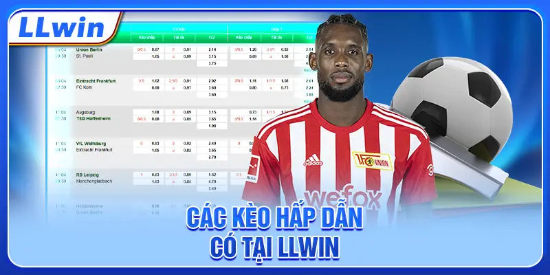 Các kèo hấp dẫn có tại LLWIN